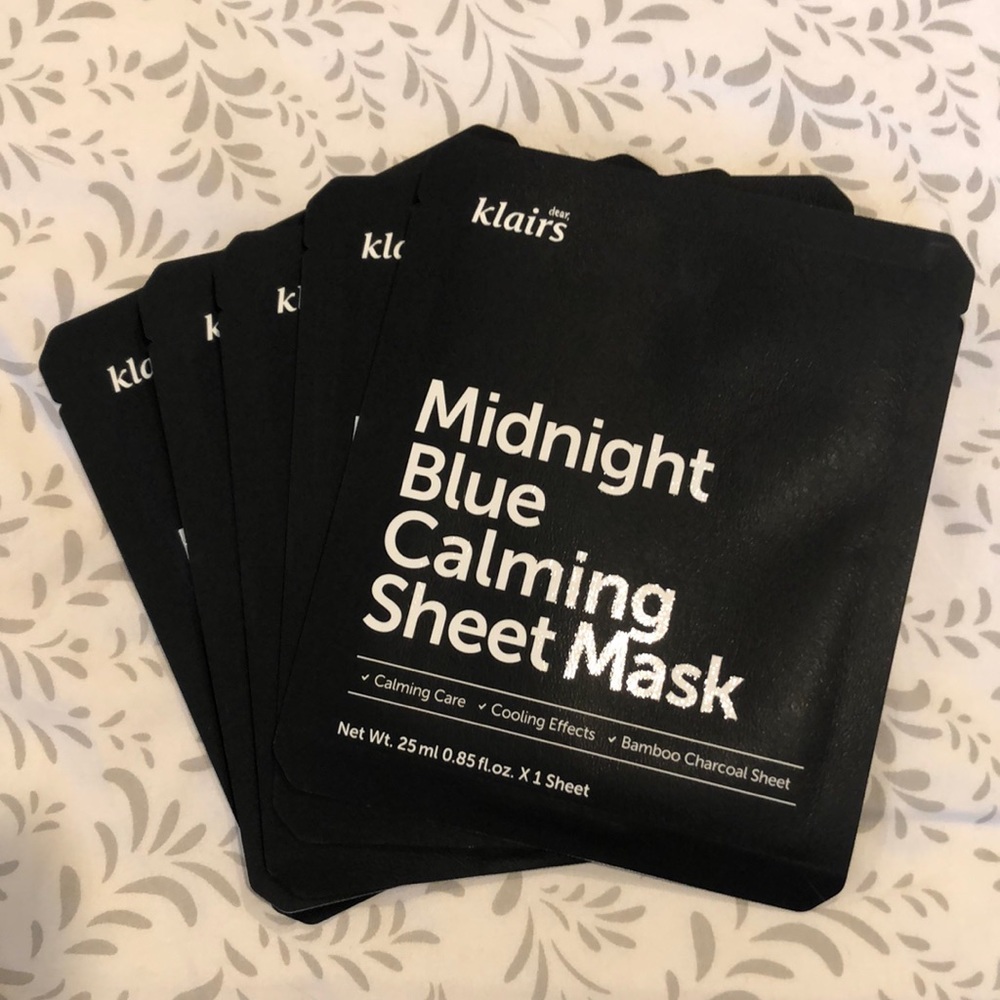 Dear, Klairs Midnight Blue Calming Sheet Mask set of 5